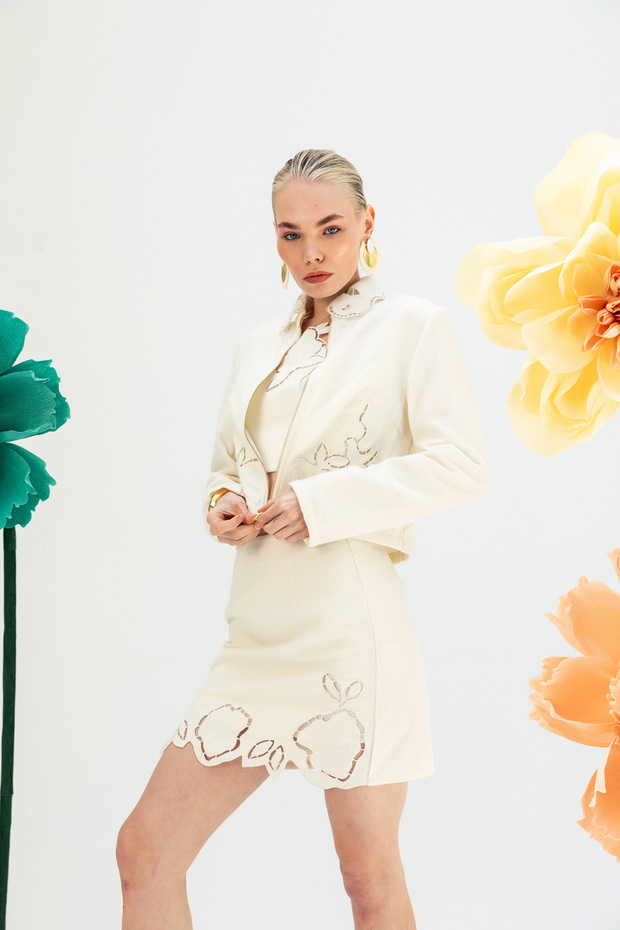 Krem Fisto Ceket - 8