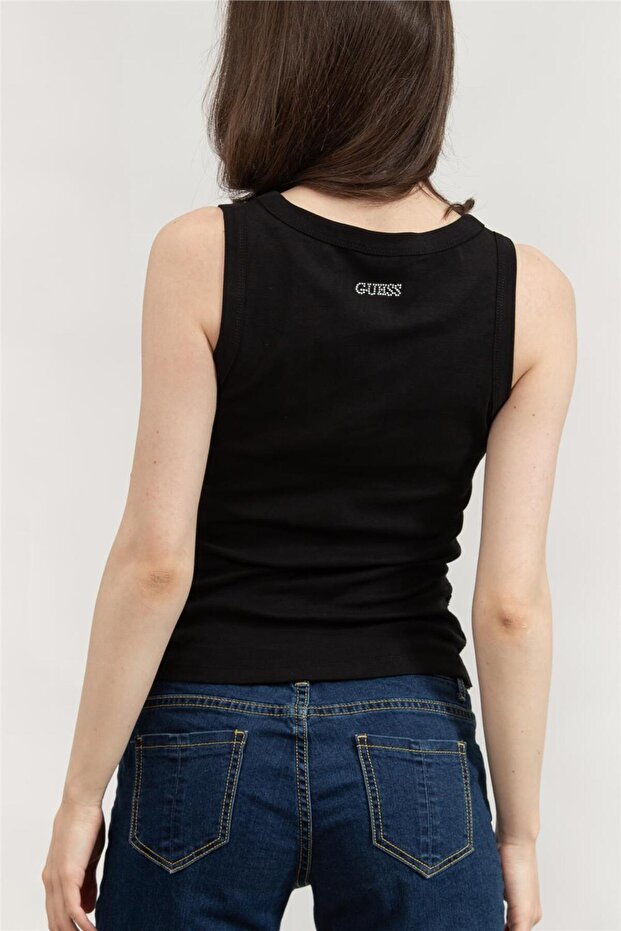 ALEXIA SEQUINS TANK TOP Kadın Siyah Atlet W5GP06KCS10-JBLK - 3