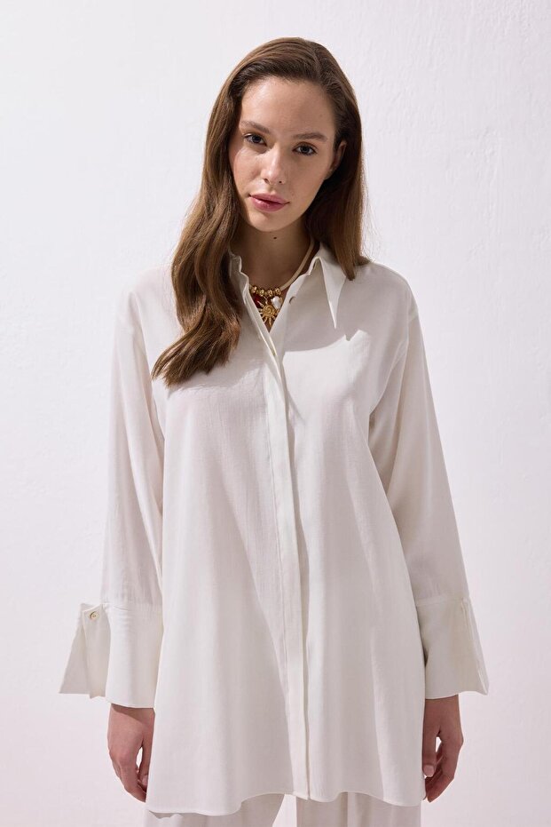 Modal Basic Gömlek Ekru - 1