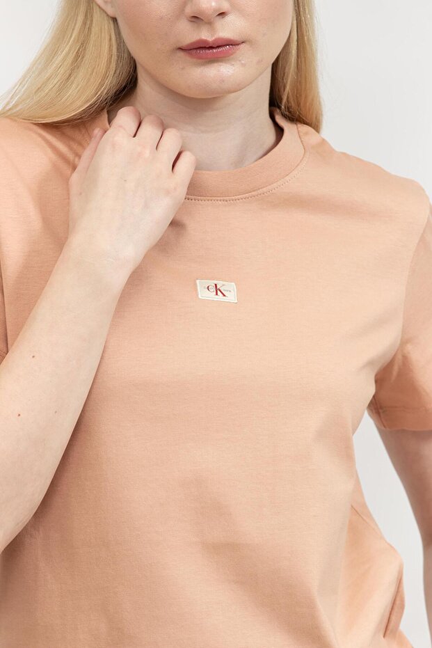WOVEN LABEL REGULAR JERSEY TEE - 8