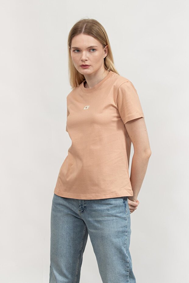 WOVEN LABEL REGULAR JERSEY TEE - 4