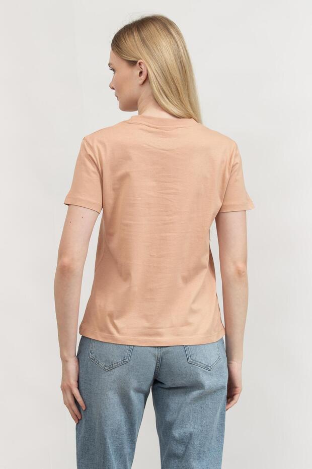 WOVEN LABEL REGULAR JERSEY TEE - 5