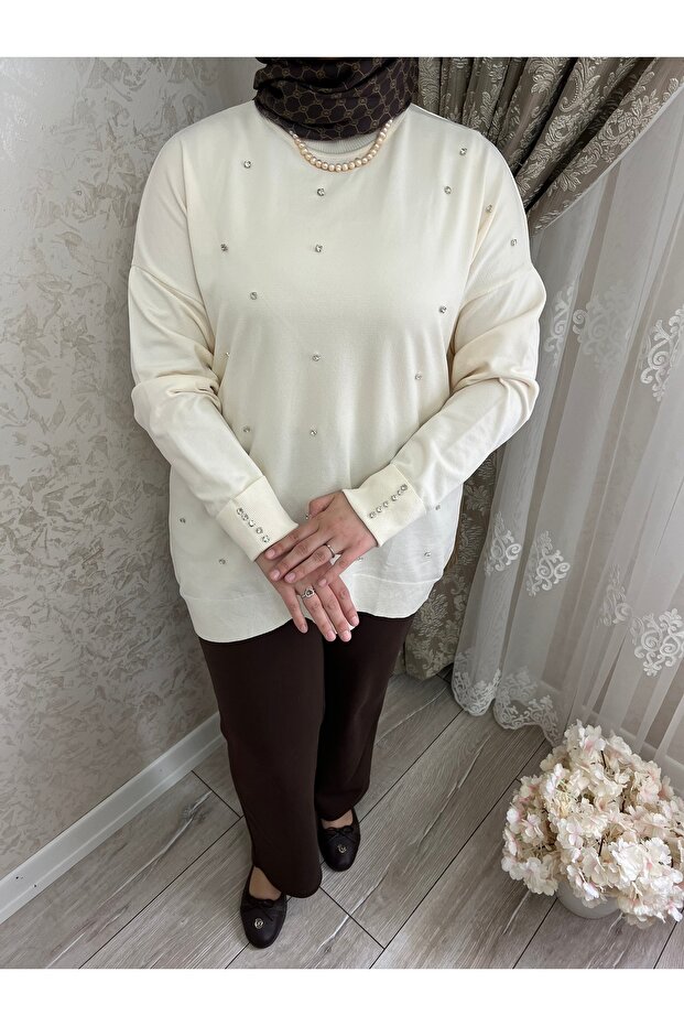 Taşlı Triko Tunik - 3