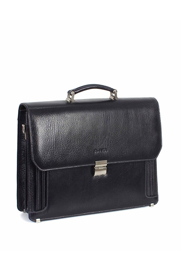 Leather Navy Blue Classic Briefcase 270 62