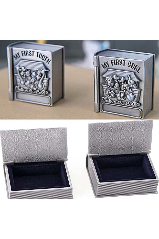 Set of 2 antimony boxes Pufo Little Child for the first strand and the first tooth, 4 cm - 5