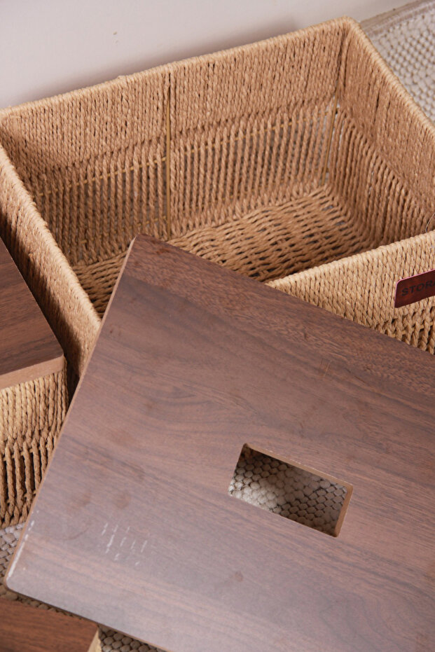 Versatile storage basket set with distinctive lampshade - 6