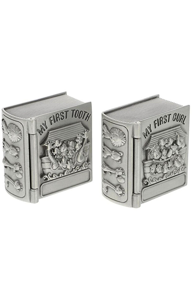 Set of 2 antimony boxes Pufo Little Child for the first strand and the first tooth, 4 cm - 1
