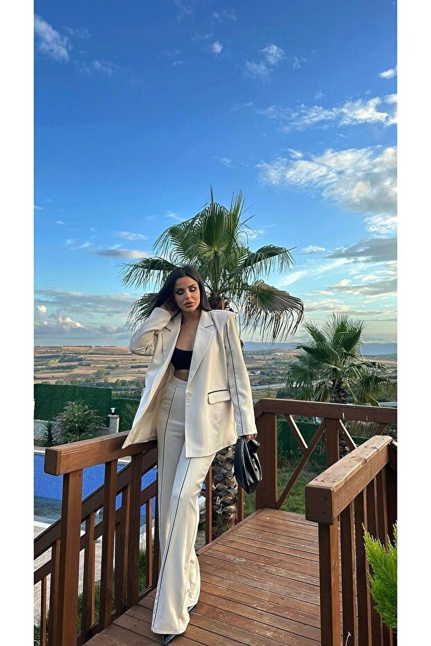 طقم سترة بليزر مزدوج - 2