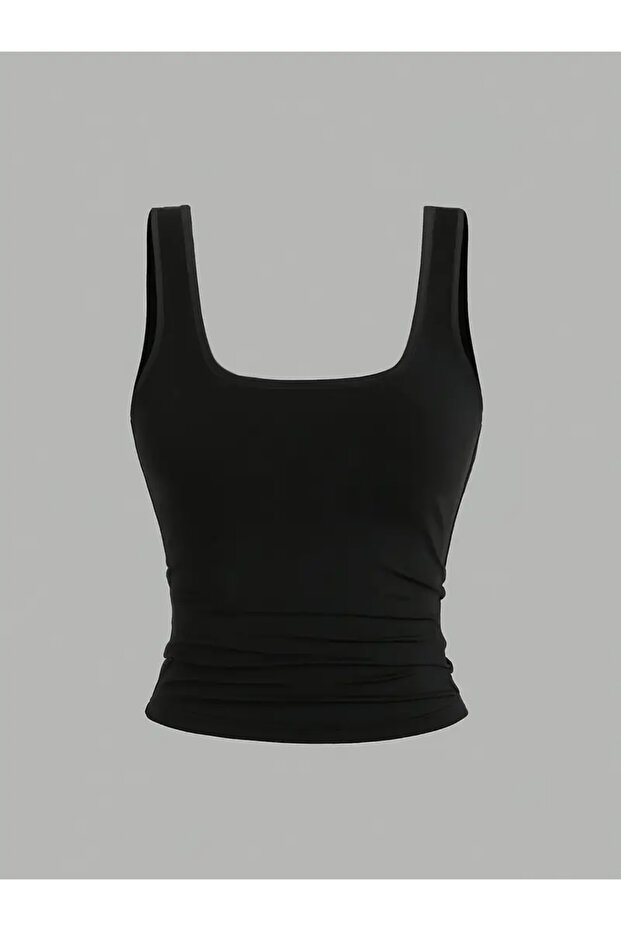 Kadın 3'lü Likralı Basic Bluz - 3