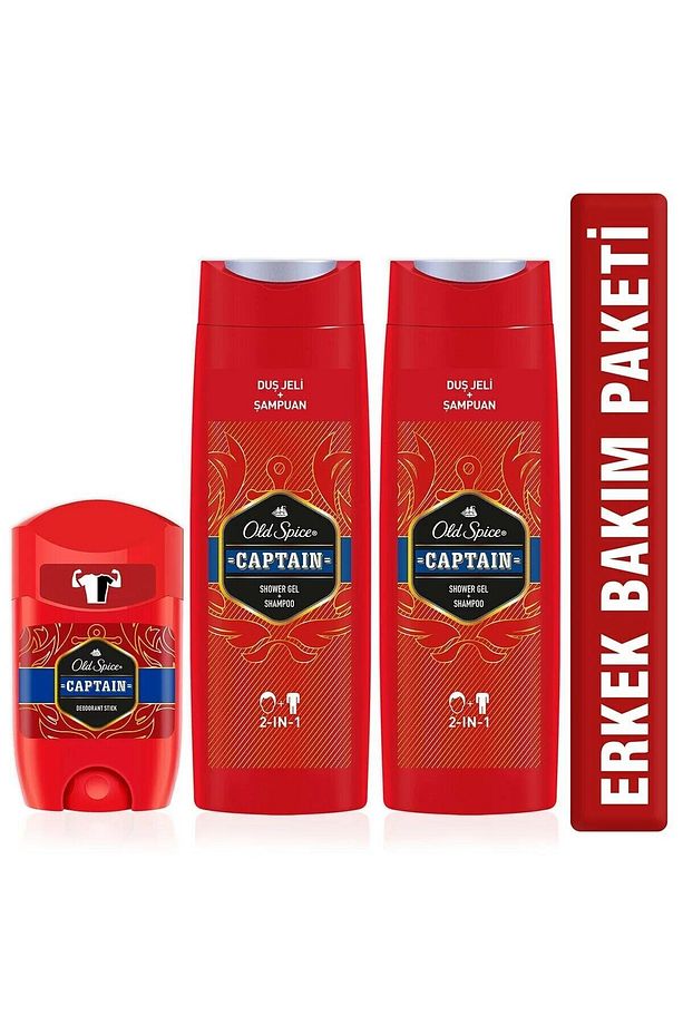 400ml Duş Jeli 2 Adet +1 Adet Deo Stick 50 Ml Captain - 2