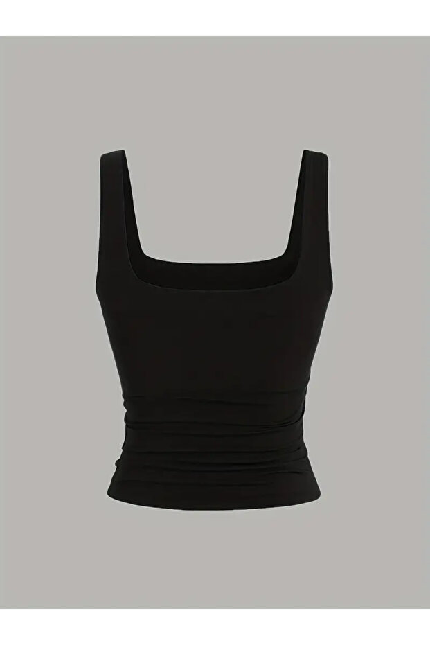 Kadın 3'lü Likralı Basic Bluz - 4