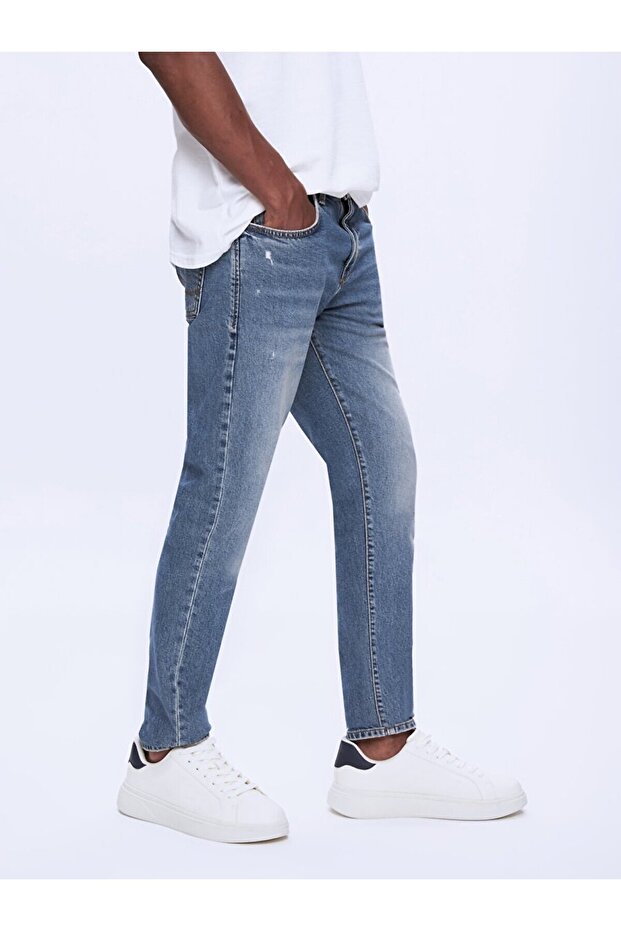 Erkek Mavi Diego X Y Makula Wash Jean 01009514901508655442-Std - 4
