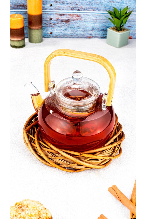 Lear Süzgeçli Cam Demlik 1000ml - 1