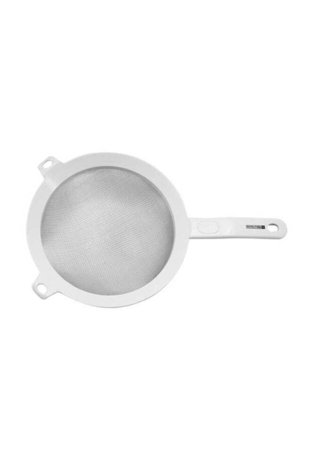 8 Inch Strainer Stainless Steel With ABS Handle, White Frame White/Silver