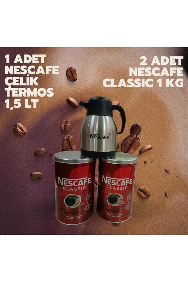 Classic Kahve 1 Kg x 2 adet + Büyük termos - 1