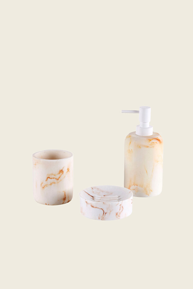 Cloud 3 Parça Banyo Seti Bej - 1