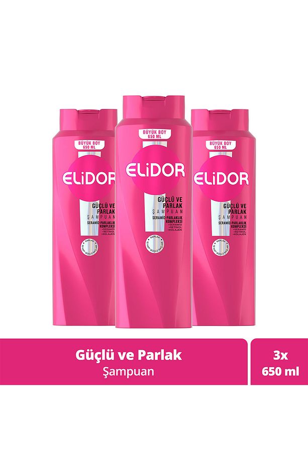 Saç Bakım Şampuanı Güçlü Ve Parlak 650 ml X3 - 1