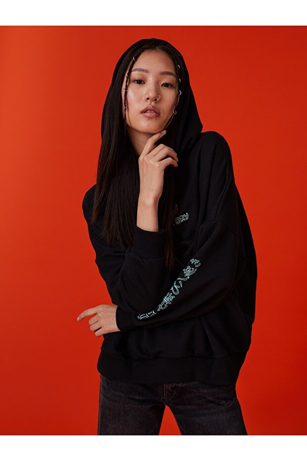Oversize Kadın Sweatshirt - 2
