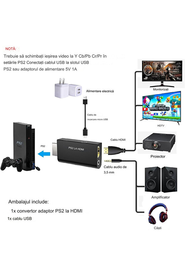Convertor PS2 la HDMI cu audio - ElectroAZ - 4