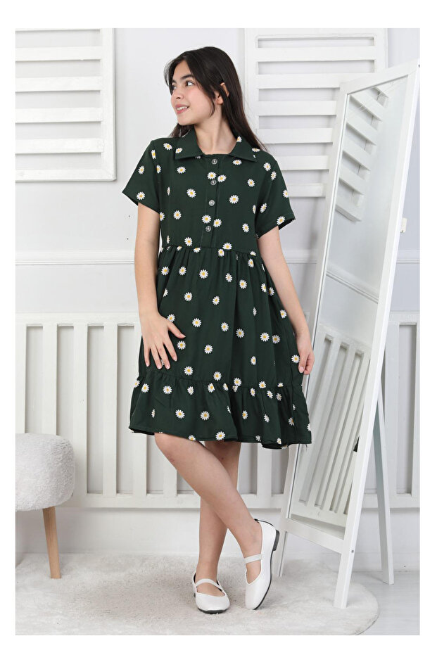 Daisy Patterned Girl's Dress