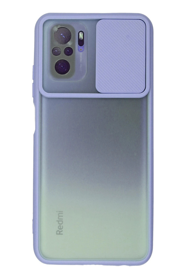 Xiaomi Redmi Note 10 Case Palm Frosted Camera Sliding Silicone - Lilac Zngzr