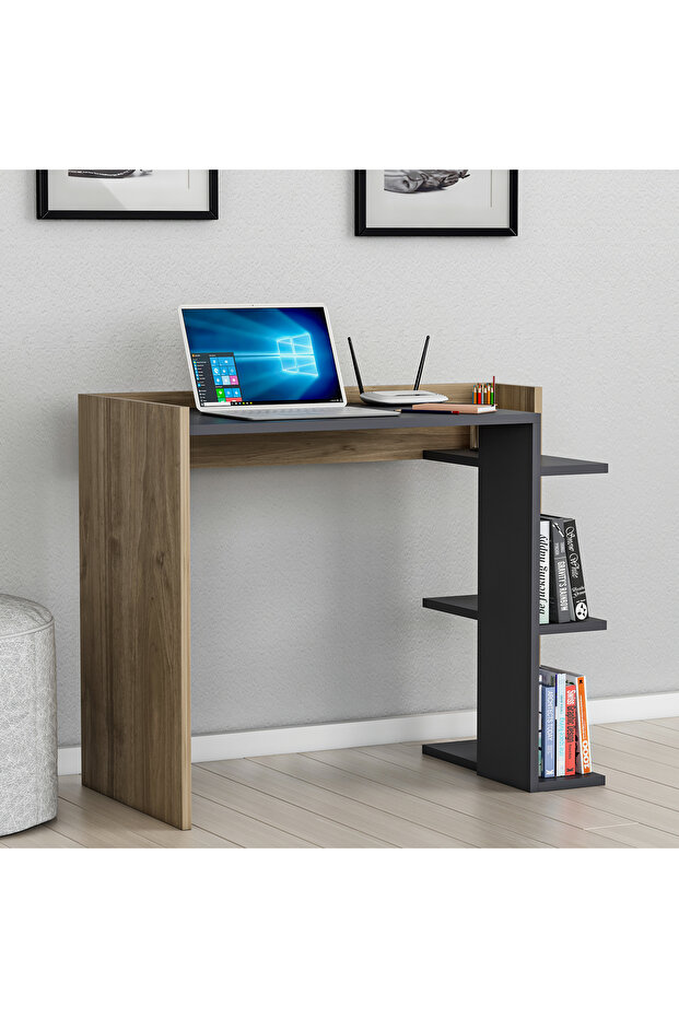 RUBY Çalışma Masası Antrasit Ceviz - 3
