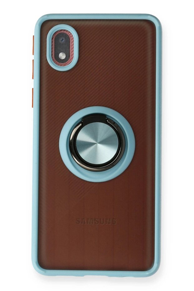 Samsung Galaxy A01 Core Case Montreal Ring Silicone Cover - Ice Blue Gnzrz