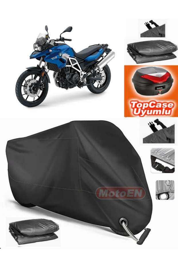 Black Lock Compatible Bmw F 700 Gs Tarpaulin Topcase Rear Bag Compatible Motor Tarpaulin