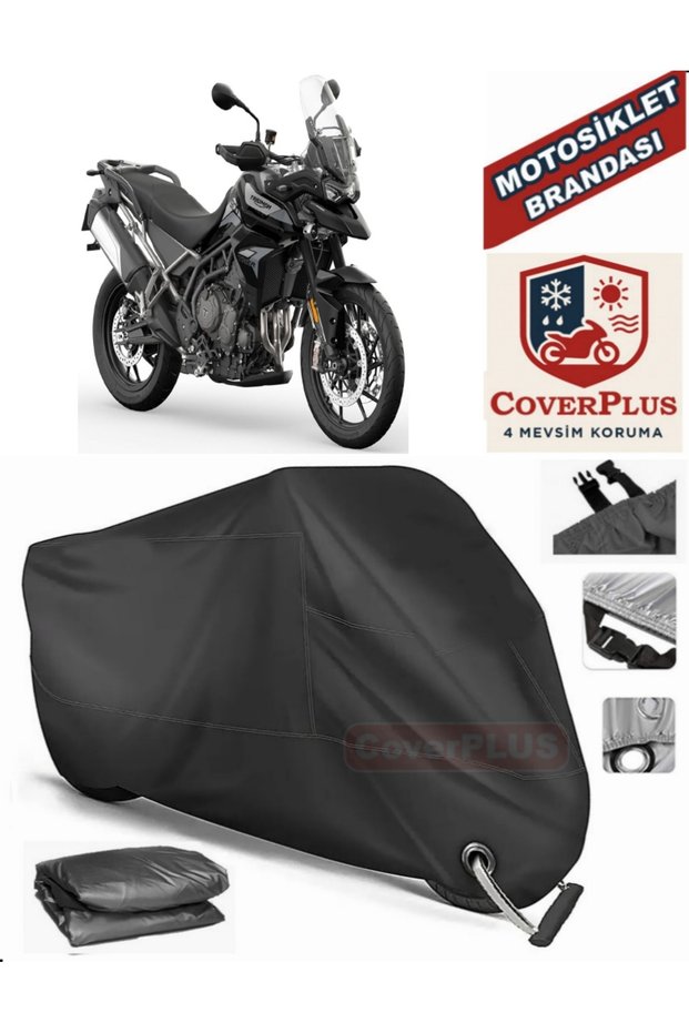 Black Lock Compatible Triumph Tiger 900 Gt Pro Engine Tarpaulin Motorcycle Tarpaulin Cover Tent