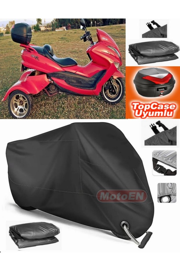 Black Lock Compatible Bumoto/Jinling Forewer Gt 250 Motor Tarpaulin Motorcycle Tarpaulin Cover Tent