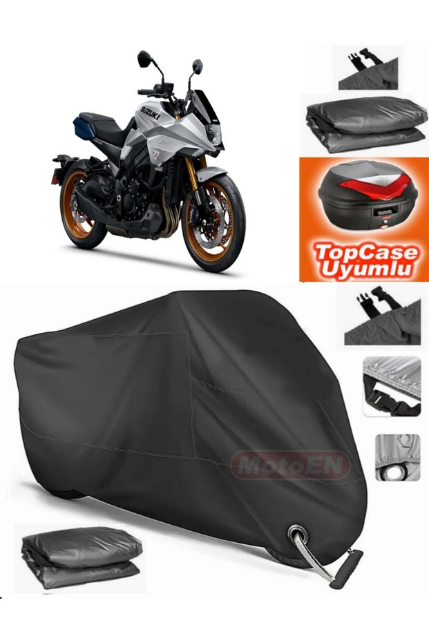Black Lock Compatible Suzuki Katana Tarpaulin Topcase Rear Bag Compatible Motor Tarpaulin