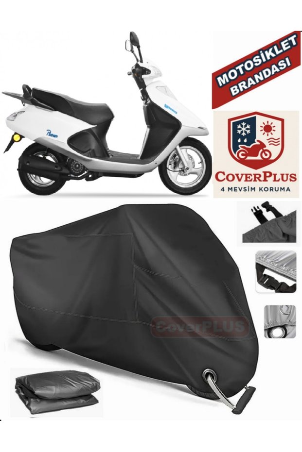Black Lock Compatible Yuki Tb100T3E Picasso 100 Motor Tarpaulin Motorcycle Tarpaulin Cover Tent