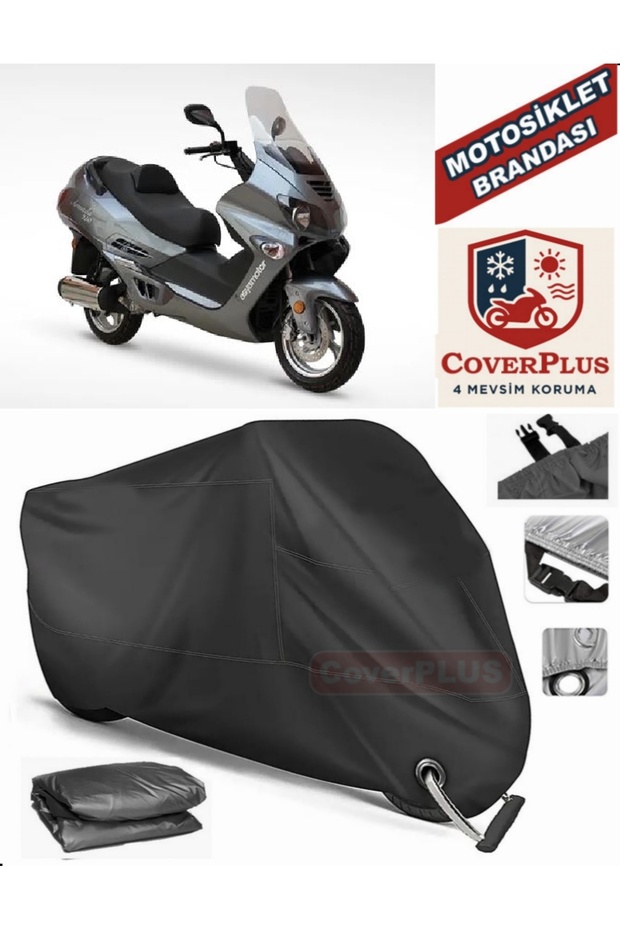 Black Lock Compatible Asia Armada 250 Motor Tarpaulin Motorcycle Tarpaulin Cover Tent