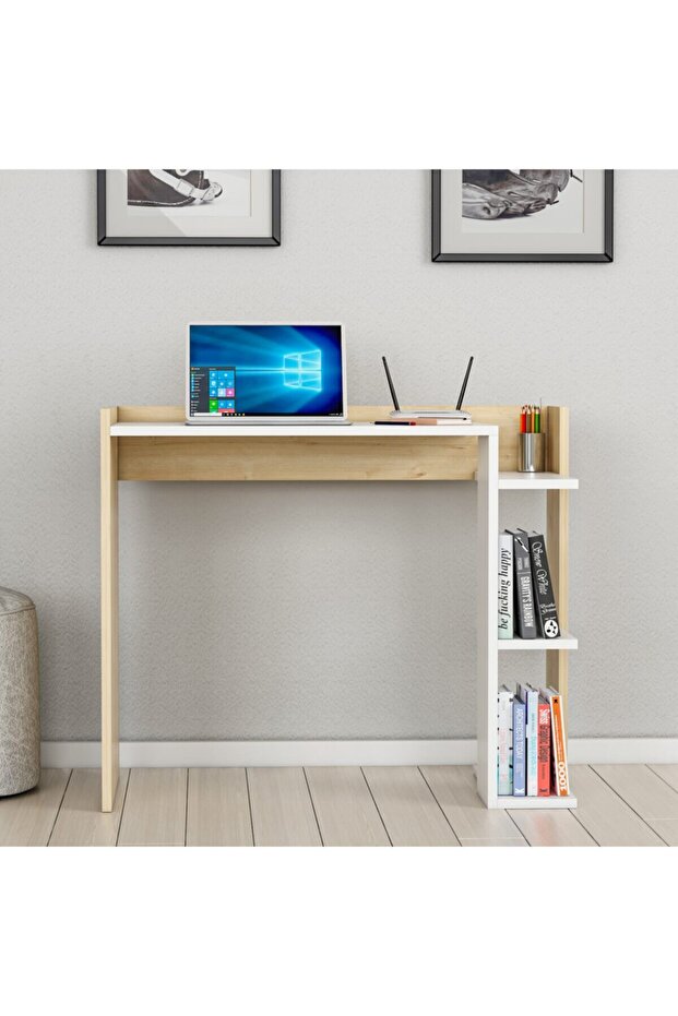 Ruby Çalışma Masası Beyaz Meşe - 4