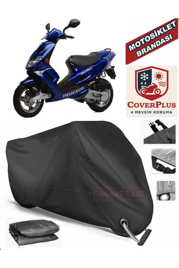 Black Lock Compatible Peugeot Speedfight 2 Motor Tarpaulin Motorcycle Tarpaulin Cover Tent