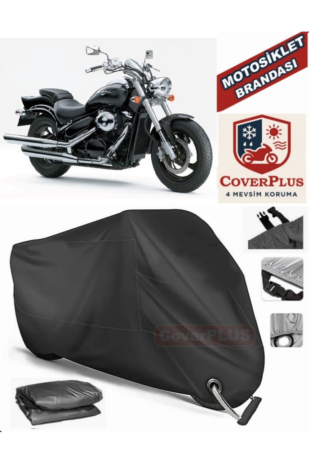 Black Lock Compatible Suzuki Vz 800 Intruder M800 Motor Tarpaulin Motorcycle Tarpaulin Cover Tent