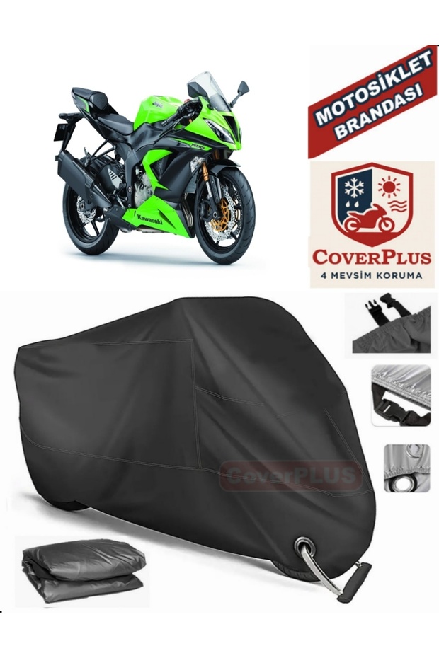 Black Lock Compatible Kawasaki Ninja Zx-6R Motor Tarpaulin Motorcycle Tarpaulin Cover Tent