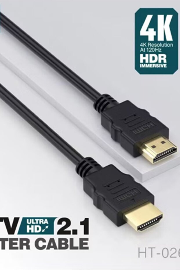 محول كابل HDTV بطول 5 أمتار HT-026، أسود