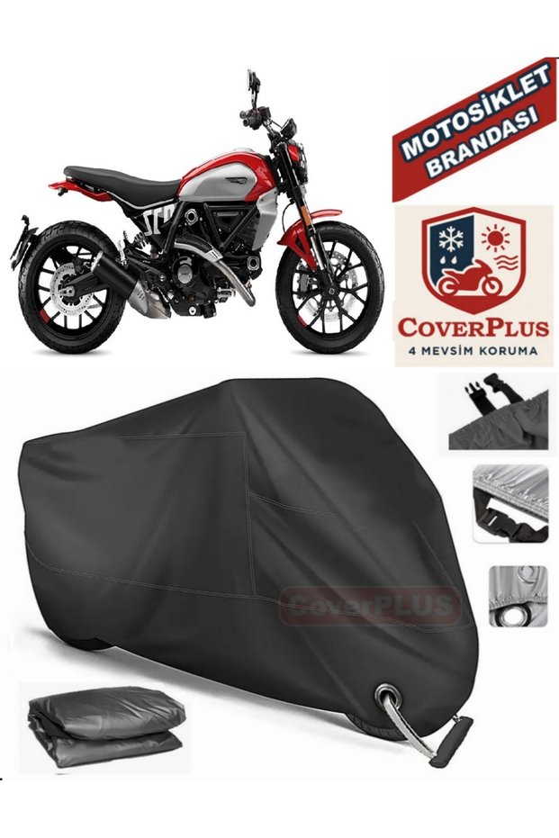 Black Lock Compatible Ducati Scrambler Icon Motor Tarpaulin Motorcycle Tarpaulin Cover Tent