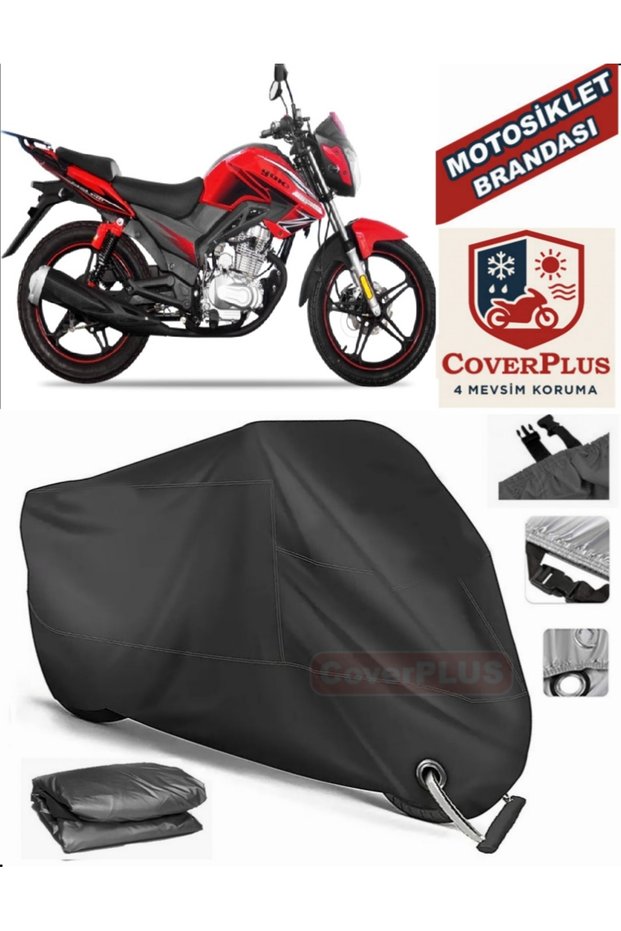 Black Lock Compatible Yuki Yx 200 Motor Tarpaulin Motorcycle Tarpaulin Cover Tent