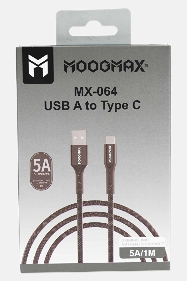 كابل USB من القماش من النوع C MX064، أسود - 2