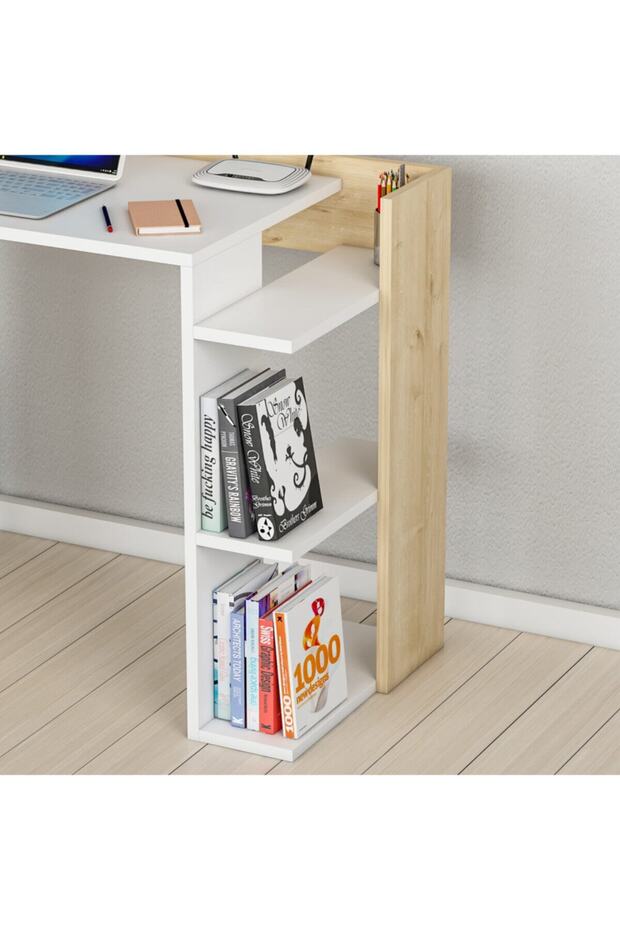 Ruby Çalışma Masası Beyaz Meşe - 2