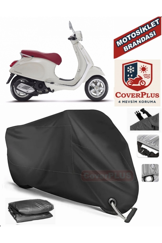 Black Lock Compatible Vespa Primavera 150 Motor Tarpaulin Motorcycle Tarpaulin Cover Tent