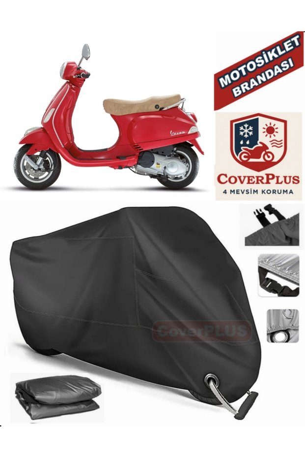 Black Lock Compatible Vespa Lx 125 Motor Tarpaulin Motorcycle Tarpaulin Cover Tent