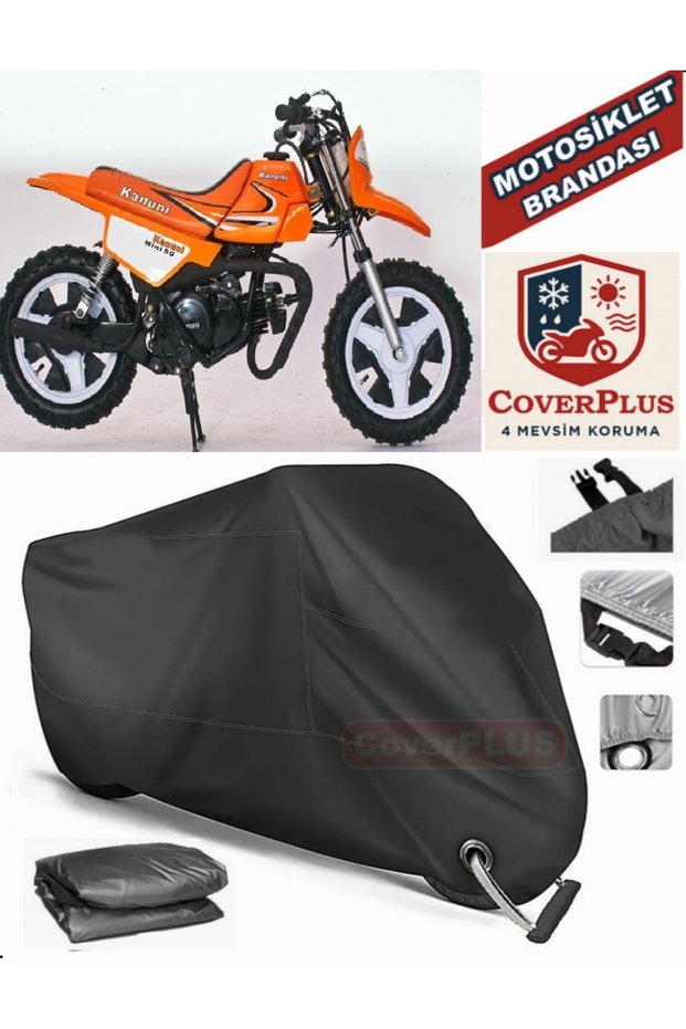 Black Lock Compatible Kanuni Mini 50 Motor Tarpaulin Motorcycle Tarpaulin Cover Tent