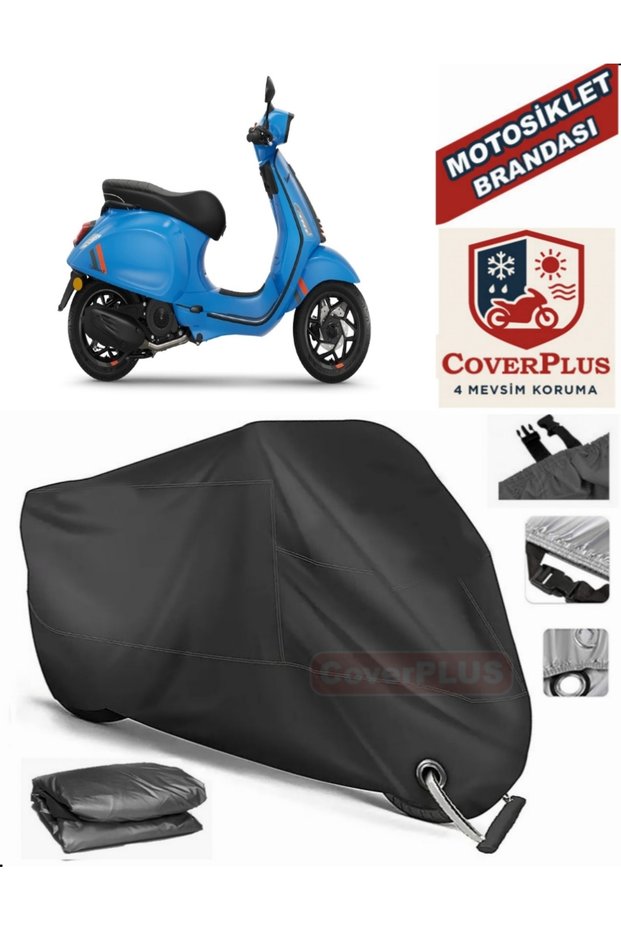 Black Lock Compatible Vespa Sprint 150 Motor Tarpaulin Motorcycle Tarpaulin Cover Tent