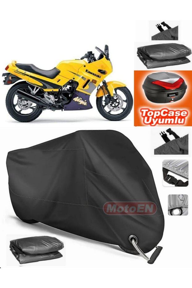 Black Lock Compatible Kawasaki Zzr 250 Tarpaulin Topcase Rear Bag Compatible Motor Tarpaulin