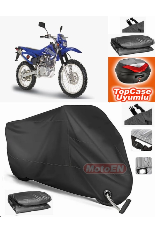 Black Lock Compatible Kanuni Cheetah 125 Tarpaulin Topcase Back Bag Compatible Motor Tarpaulin