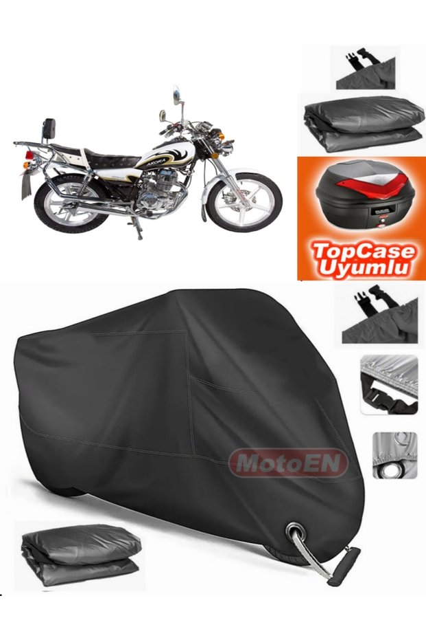 Black Lock Compatible Arora Ar 200-16C Jaguar Tarpaulin Topcase Back Bag Compatible Motor Tarpaulin