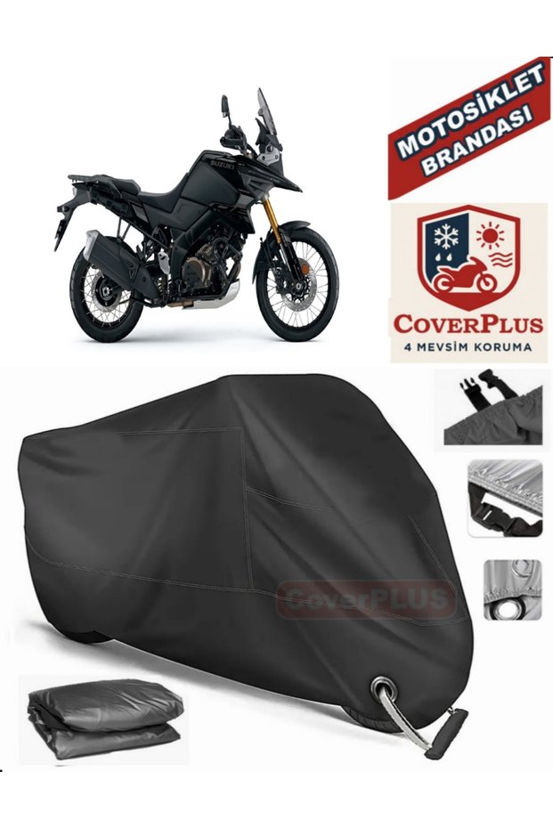 Black Lock Compatible Suzuki V-Strom 1050 De Motor Tarpaulin Motorcycle Tarpaulin Cover Tent